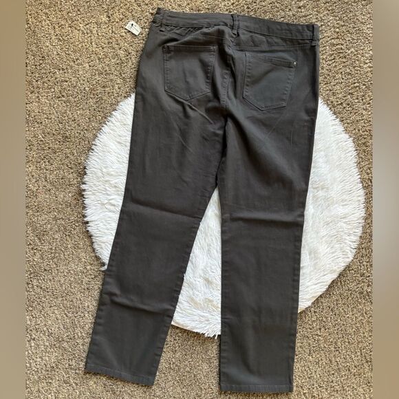 Gloria Vanderbilt Pants Sadie Slim Leg Low Rise Gray New Womens Size 18 - Picture 2 of 11